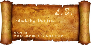 Lehotzky Dorina névjegykártya