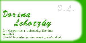 dorina lehotzky business card